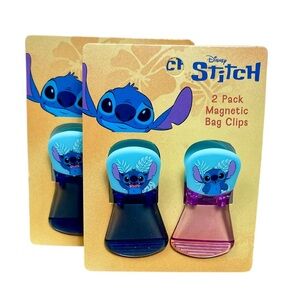 Disney Stitch Blue and Purple Bag Clips